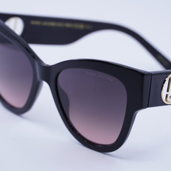 Marc Jacobs MARC 697/S 0807 FF Sunglasses Black Cat Eye Frame, Violet Lenses - Picture 8 of 10